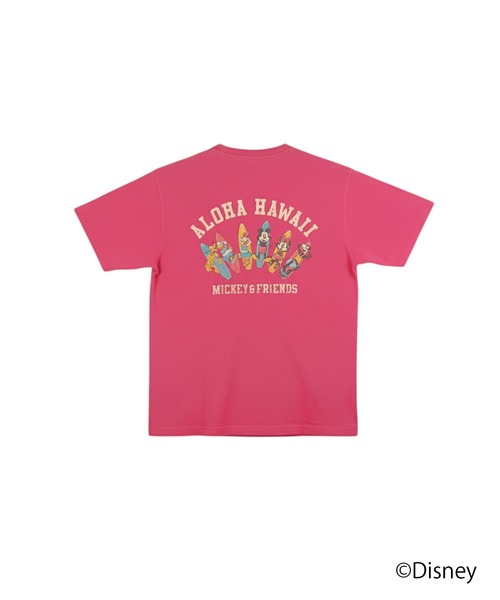 LOCALMOTION HAWAII(ローカルモーション ハワイ)の「サーフミッキー ピグメントTシャツ(Tシャツ/カットソー・メンズ・ピンク/ミント・SMALL/MEDIUM/LARGE)」の2枚目の写真