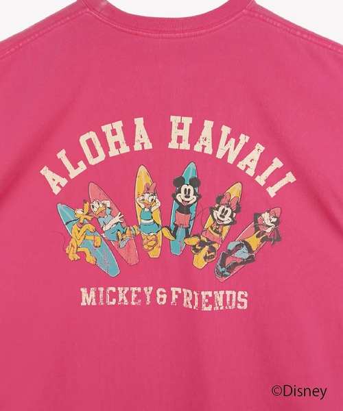 LOCALMOTION HAWAII(ローカルモーション ハワイ)の「サーフミッキー ピグメントTシャツ(Tシャツ/カットソー・メンズ・ピンク/ミント・SMALL/MEDIUM/LARGE)」の8枚目の写真
