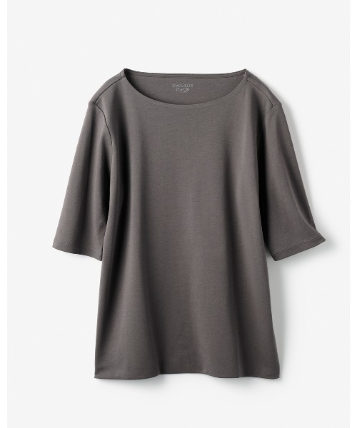 DoCLASSE（ ドゥクラッセ）の「ボートネックN／5分袖・DoT（Tシャツ/カットソー・レディース・ライトグレー/ホワイト/ブルー/ブラック/チャコール/ダークブラウン/ダークネイビー/ライム・S/LL/L/M/3L）」の14枚目の写真