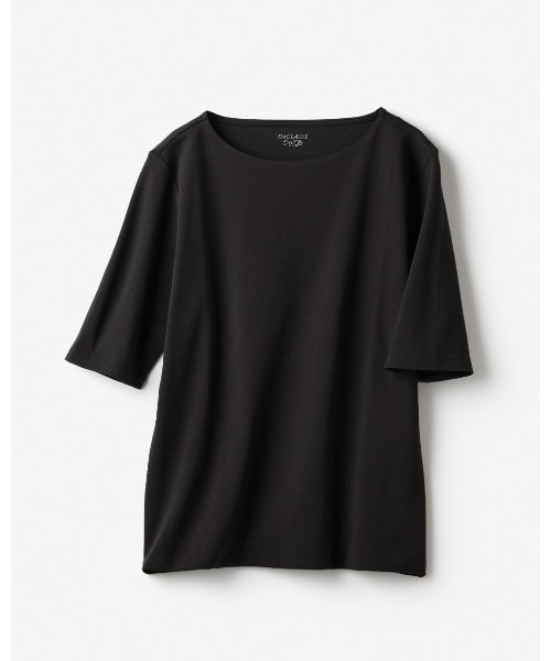 DoCLASSE（ ドゥクラッセ）の「ボートネックN／5分袖・DoT（Tシャツ/カットソー・レディース・ライトグレー/ホワイト/ブルー/ブラック/チャコール/ダークブラウン/ダークネイビー/ライム・S/LL/L/M/3L）」の16枚目の写真