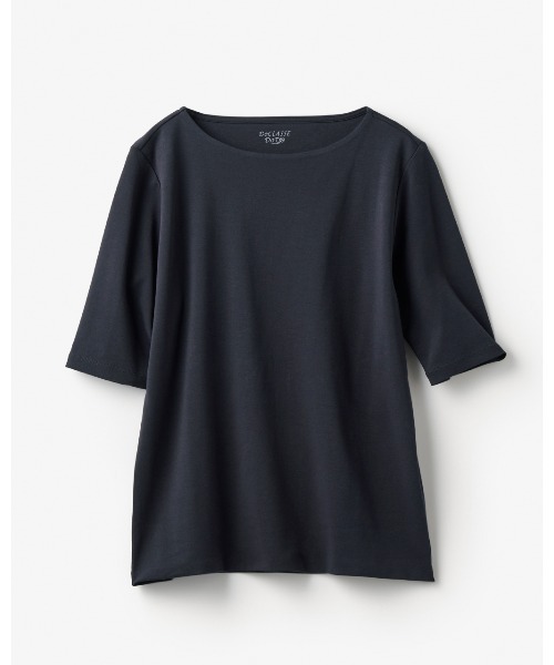 DoCLASSE（ ドゥクラッセ）の「ボートネックN／5分袖・DoT（Tシャツ/カットソー・レディース・ライトグレー/ホワイト/ブルー/ブラック/チャコール/ダークブラウン/ダークネイビー/ライム・S/LL/L/M/3L）」の22枚目の写真