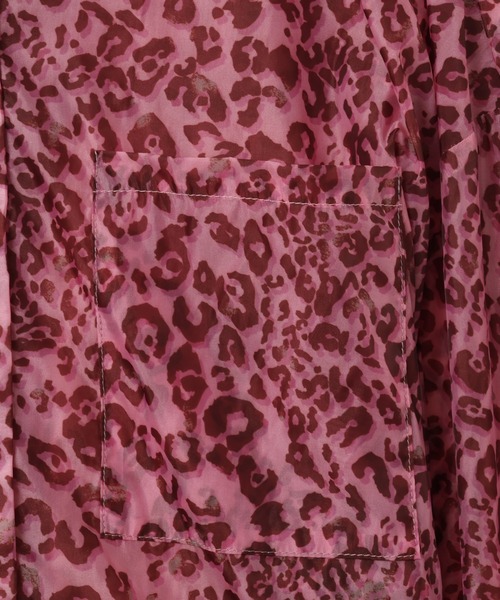 atmos pink(アトモスピンク)の「atmos pink Leopard Pattern Sheer Shirt / アトモスピンク レオパード パターン シアー シャツ(シャツ/ブラウス・レディース・ブラウン/ピンク・FREE)」の16枚目の写真