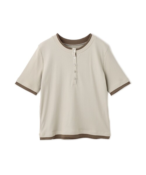 Jayro(ジャイロ)の「テレコバイカラーヘンリープルオーバー(Tシャツ/カットソー・レディース・ブラウン/ブラック/ホワイト系その他5/グレー系その他・M)」の3枚目の写真