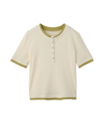 テレコバイカラーヘンリープルオーバー