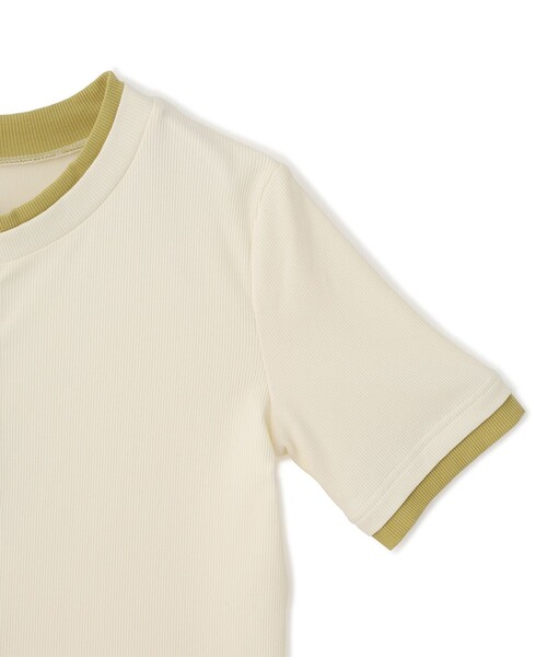 Jayro(ジャイロ)の「テレコバイカラーヘンリープルオーバー(Tシャツ/カットソー・レディース・ブラウン/ブラック/ホワイト系その他5/グレー系その他・M)」の9枚目の写真