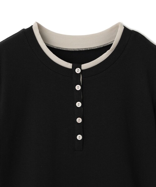 Jayro(ジャイロ)の「テレコバイカラーヘンリープルオーバー(Tシャツ/カットソー・レディース・ブラウン/ブラック/ホワイト系その他5/グレー系その他・M)」の19枚目の写真