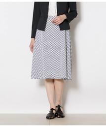 ジオメトリックプリント フレアスカート