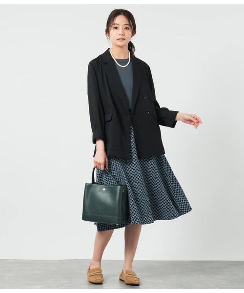 NEWYORKER（ニューヨーカー）の「ジオメトリックプリント フレアスカート（スカート・レディース・ネイビー/ホワイト・MEDIUM/LARGE）」の18枚目の写真