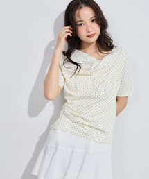 mysty woman | ドレープカットソー半袖　1049038(Tシャツ/カットソー)
