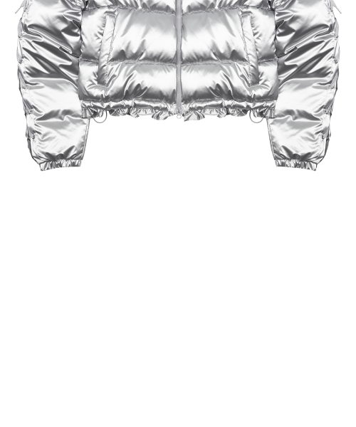 LUVISTRUE(ラヴイズトゥルー)の「AM RIBBON FRILL PUFFER JACKET(SILVER)(ダウンジャケット/コート・レディース・その他・FREE)」の5枚目の写真