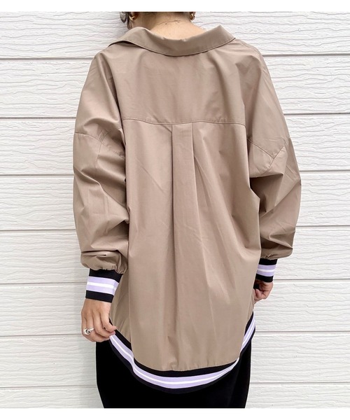Q(キュー)の「【秋の大本命】リブドッキングシャツ MUSTBUY 定番(シャツ/ブラウス・レディース・オリーブ/ベージュ・MEDIUM)」の21枚目の写真
