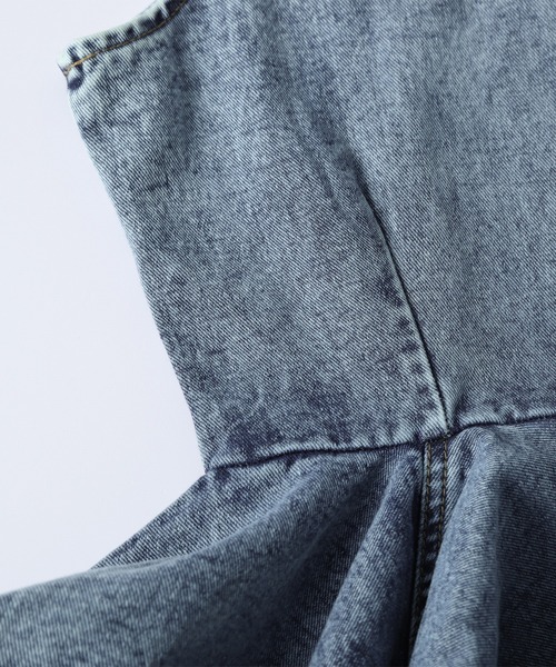 AMELY(エミリー)の「ペプラム デニムトップス(その他トップス・レディース・ブルー/ブラック/ライトブルー・L/M)」の6枚目の写真