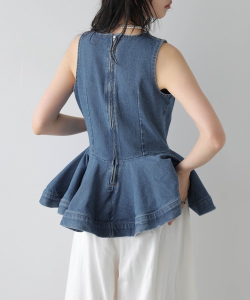 AMELY(エミリー)の「ペプラム デニムトップス(その他トップス・レディース・ブルー/ブラック/ライトブルー・L/M)」の21枚目の写真