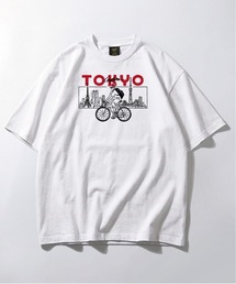 【Leyline】stroll-smith-tokyo tee / サイクリングデザイン ビッグシルエットTシャツ