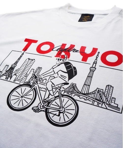 Leyline(レイライン)の「【Leyline】stroll-smith-tokyo tee / サイクリングデザイン ビッグシルエットTシャツ(Tシャツ/カットソー・メンズ・ホワイト/ブラック・X-LARGE/LARGE/MEDIUM)」の7枚目の写真