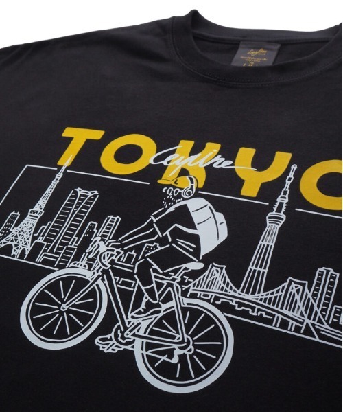 Leyline(レイライン)の「【Leyline】stroll-smith-tokyo tee / サイクリングデザイン ビッグシルエットTシャツ(Tシャツ/カットソー・メンズ・ホワイト/ブラック・X-LARGE/LARGE/MEDIUM)」の8枚目の写真