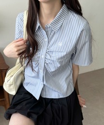 WEGO | WEGO/【26年春夏新作】コンパクトギャザーシャツ(シャツ/ブラウス)