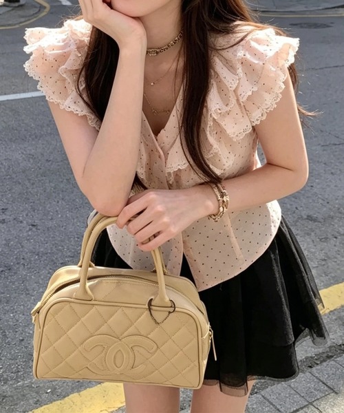 by LEGNA(バイレグナ)の「ドットシアーブラウス(シャツ/ブラウス・レディース・ピンク・LARGE/MEDIUM/SMALL)」の11枚目の写真