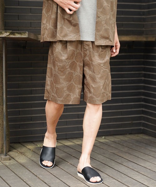 BAYFLOW（ベイフロー）の「【抗ピリング・形態安定・接触冷感】ドライメッシュ柄ショーツ[セットアップ可]（その他パンツ・メンズ・ブラウン/ネイビー・LARGE/MEDIUM）」の6枚目の写真