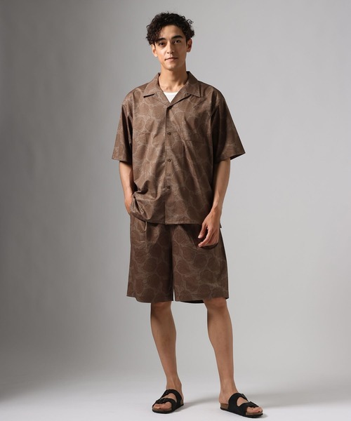 BAYFLOW（ベイフロー）の「【抗ピリング・形態安定・接触冷感】ドライメッシュ柄ショーツ[セットアップ可]（その他パンツ・メンズ・ブラウン/ネイビー・LARGE/MEDIUM）」の8枚目の写真