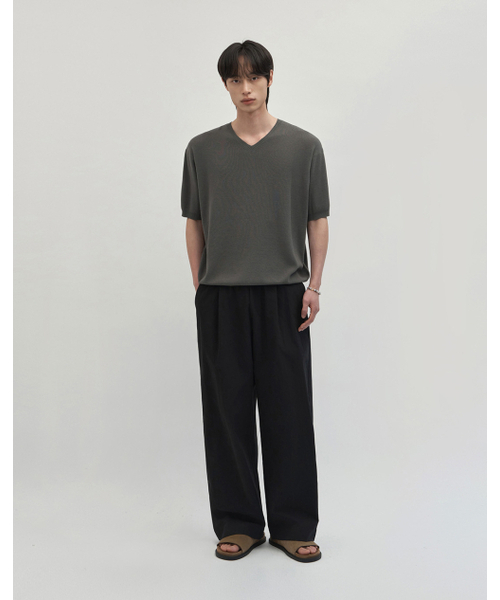 WORK ON BODY OFF（ワークオンボディオフ）の「クーラセミワイドコットンバンディングパンツ[ブラック]（その他パンツ・メンズ・ブラック・MEDIUM/LARGE/X-LARGE）」の2枚目の写真