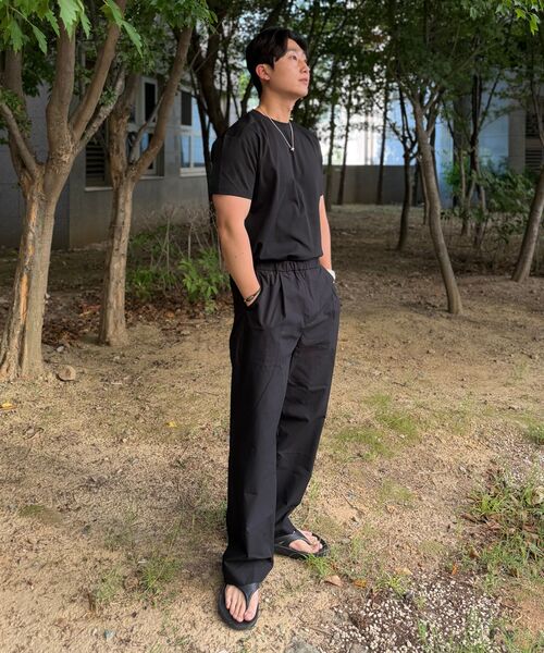 WORK ON BODY OFF（ワークオンボディオフ）の「クーラセミワイドコットンバンディングパンツ[ブラック]（その他パンツ・メンズ・ブラック・MEDIUM/LARGE/X-LARGE）」の10枚目の写真