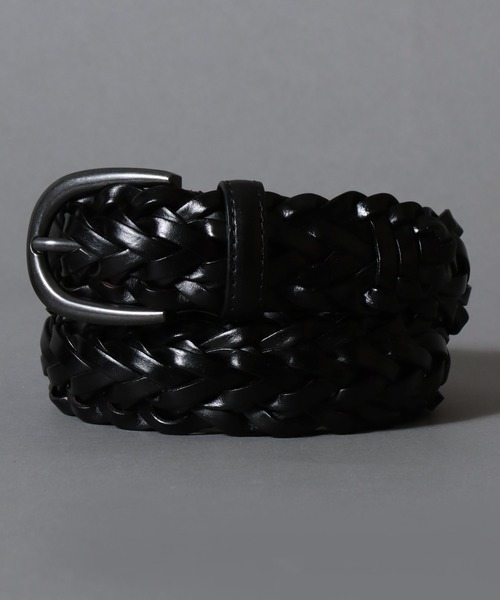 SITRY(シトリー)の「Bonded leather Mesh Belt/35mm リサイクルレザー エコレザー メッシュベルト(ベルト・メンズ・ダークブラウン/ブラック・FREE)」の2枚目の写真