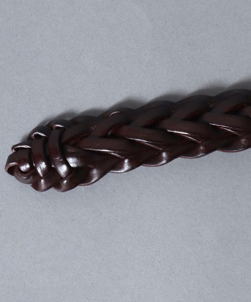 SITRY(シトリー)の「Bonded leather Mesh Belt/35mm リサイクルレザー エコレザー メッシュベルト(ベルト・メンズ・ダークブラウン/ブラック・FREE)」の8枚目の写真