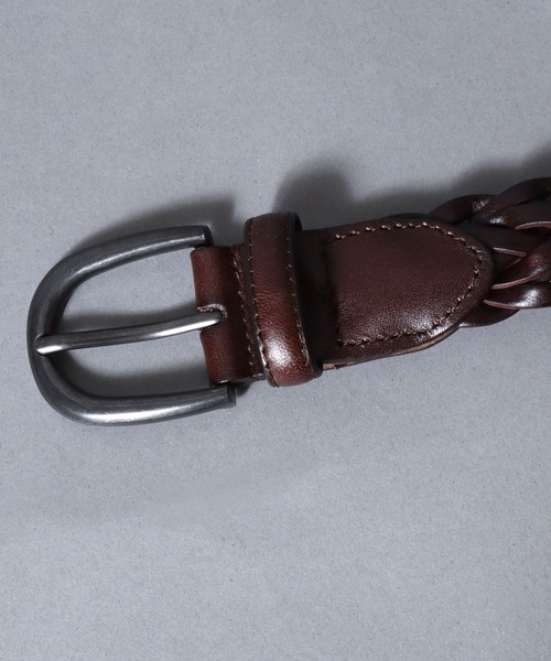SITRY(シトリー)の「Bonded leather Mesh Belt/35mm リサイクルレザー エコレザー メッシュベルト(ベルト・メンズ・ダークブラウン/ブラック・FREE)」の5枚目の写真