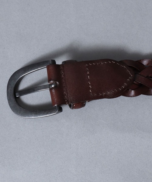 SITRY(シトリー)の「Bonded leather Mesh Belt/35mm リサイクルレザー エコレザー メッシュベルト(ベルト・メンズ・ダークブラウン/ブラック・FREE)」の6枚目の写真