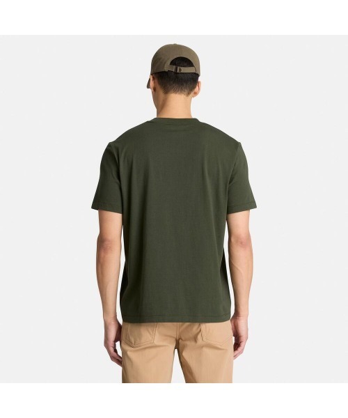 Timberland(ティンバーランド)の「半袖 ロゴ Tシャツ メンズ(Tシャツ/カットソー・メンズ・ダークグリーン・XX-LARGE/LARGE/X-LARGE/SMALL/MEDIUM)」の3枚目の写真