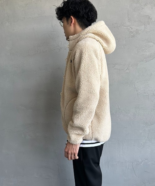 GYMPHLEX（ジムフレックス）の「【WEB先行予約】[GYMPHLEX/ジムフレックス] ボアフードジャケット(WEB限定)（ブルゾン・レディース・ネイビー/グレイッシュベージュ/オフホワイト・L/M）」の20枚目の写真