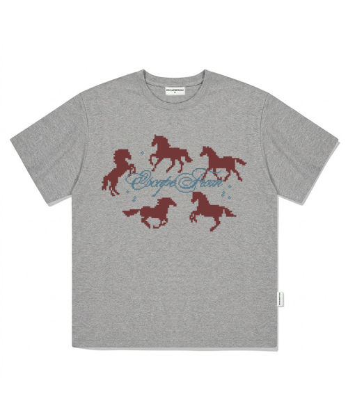 ESCAPEFROM(エスケープフロム)の「アラウンドホースプリントオーバーサイズ半袖Tシャツブラック(Tシャツ/カットソー・レディース・その他・LARGE/MEDIUM/SMALL)」の4枚目の写真