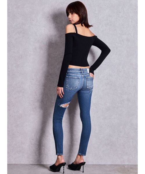 GYDA(ジェイダ)の「ジャストウエストBACK RANDOM RIPPEDスキニーデニムパンツ(デニムパンツ・レディース・インディゴブルー/ブルー・SMALL/MEDIUM/X-SMALL)」の15枚目の写真