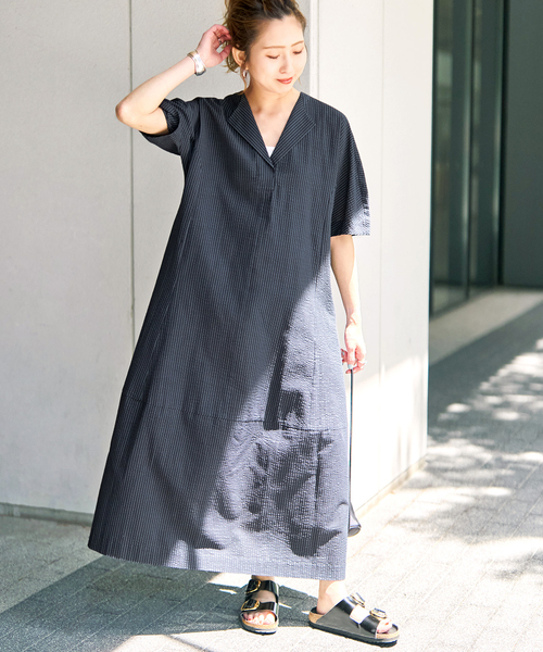 Spick & Span(スピックアンドスパン)の「《WEB限定 / 追加》パフスリーブサッカードレス(ワンピース・レディース・マルチ/その他9・FREE)」の2枚目の写真