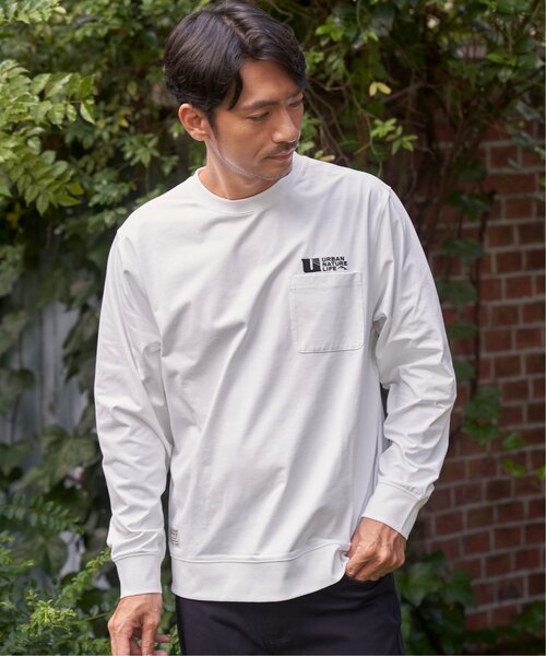 ikka(イッカ)の「URBAN NATURE LIFE アーバンネイチャーライフ ドライSPトレロンT(Tシャツ/カットソー・メンズ・ブラック/ホワイト/グレイッシュベージュ/チャコール/カーキ・M/L/XL)」の6枚目の写真