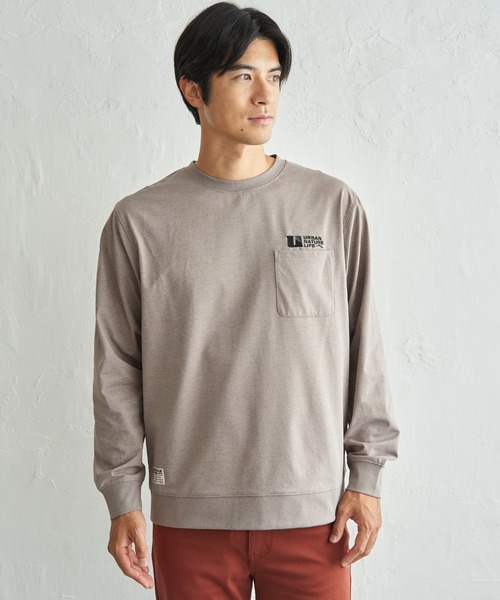 ikka(イッカ)の「URBAN NATURE LIFE アーバンネイチャーライフ ドライSPトレロンT(Tシャツ/カットソー・メンズ・ブラック/ホワイト/グレイッシュベージュ/チャコール/カーキ・M/L/XL)」の5枚目の写真