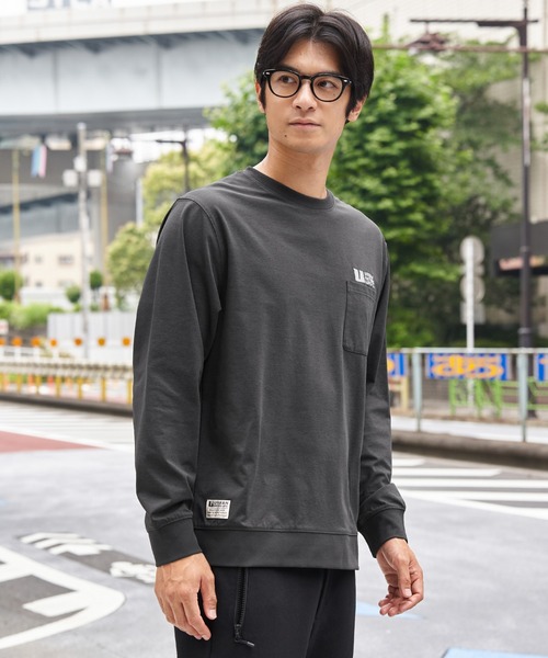 ikka(イッカ)の「URBAN NATURE LIFE アーバンネイチャーライフ ドライSPトレロンT(Tシャツ/カットソー・メンズ・ブラック/ホワイト/グレイッシュベージュ/チャコール/カーキ・M/L/XL)」の4枚目の写真