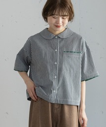 POU DOU DOU（プードゥドゥ）の「はまぐりステッチ丸衿クロップドシャツ（シャツ/ブラウス）」