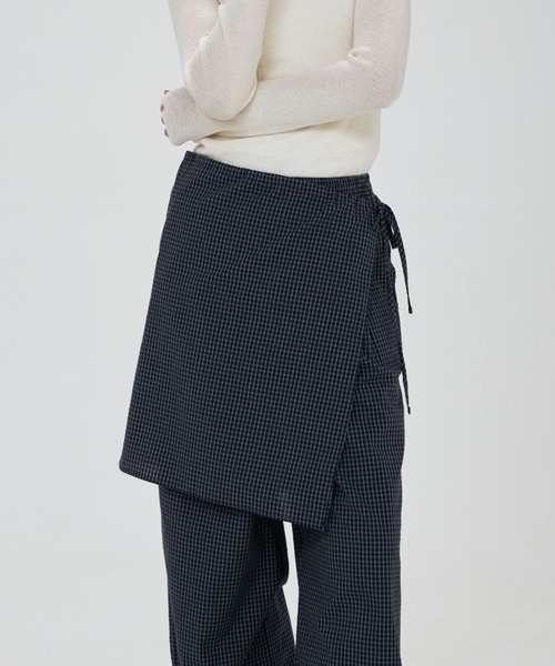 full/fill.(フルフィル)の「check layered pants / チェックレイヤードパンツ(その他パンツ・レディース・ネイビー/カーキ・FREE)」の11枚目の写真