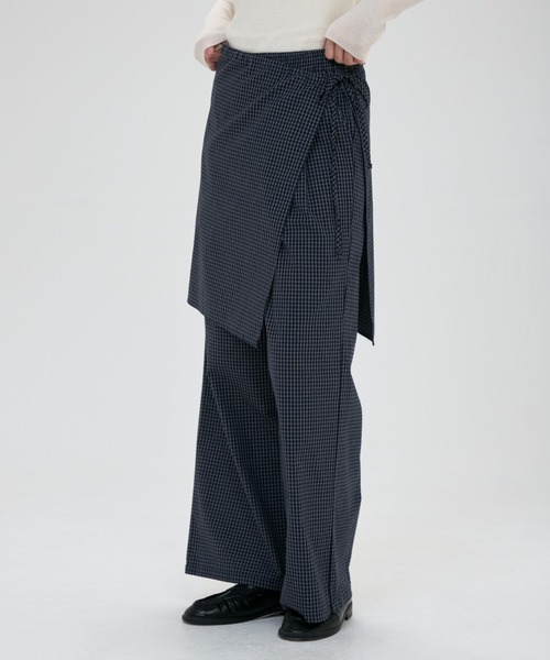 full/fill.(フルフィル)の「check layered pants / チェックレイヤードパンツ(その他パンツ・レディース・ネイビー/カーキ・FREE)」の12枚目の写真