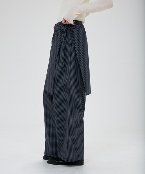 full/fill.(フルフィル)の「check layered pants / チェックレイヤードパンツ(その他パンツ・レディース・ネイビー/カーキ・FREE)」の13枚目の写真