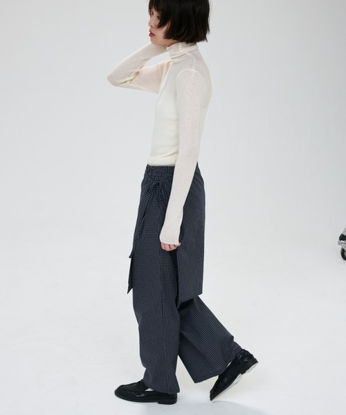 full/fill.(フルフィル)の「check layered pants / チェックレイヤードパンツ(その他パンツ・レディース・ネイビー/カーキ・FREE)」の6枚目の写真
