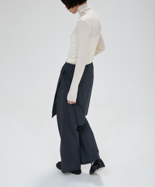 full/fill.(フルフィル)の「check layered pants / チェックレイヤードパンツ(その他パンツ・レディース・ネイビー/カーキ・FREE)」の7枚目の写真