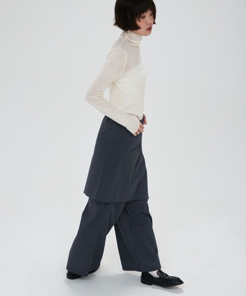 full/fill.(フルフィル)の「check layered pants / チェックレイヤードパンツ(その他パンツ・レディース・ネイビー/カーキ・FREE)」の9枚目の写真