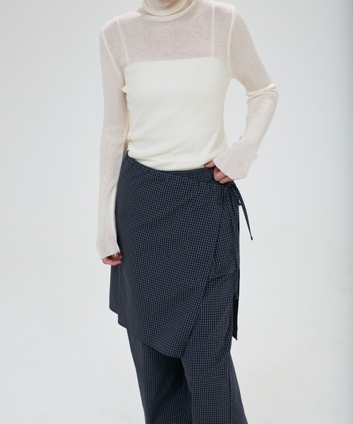 full/fill.(フルフィル)の「check layered pants / チェックレイヤードパンツ(その他パンツ・レディース・ネイビー/カーキ・FREE)」の10枚目の写真