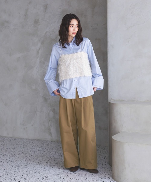 GLOBAL WORK（グローバルワーク）の「やさしソールVカットパンプス/1023336（パンプス・レディース・ダークブラウン/ブラック/アイボリー・MEDIUM/LARGE）」の4枚目の写真