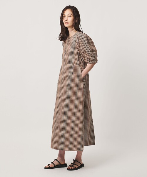 UNITED ARROWS(ユナイテッドアローズ)の「ギンガムチェック ワンピース ‐ウォッシャブル‐(ワンピース・レディース・その他3/その他5・36/38)」の2枚目の写真