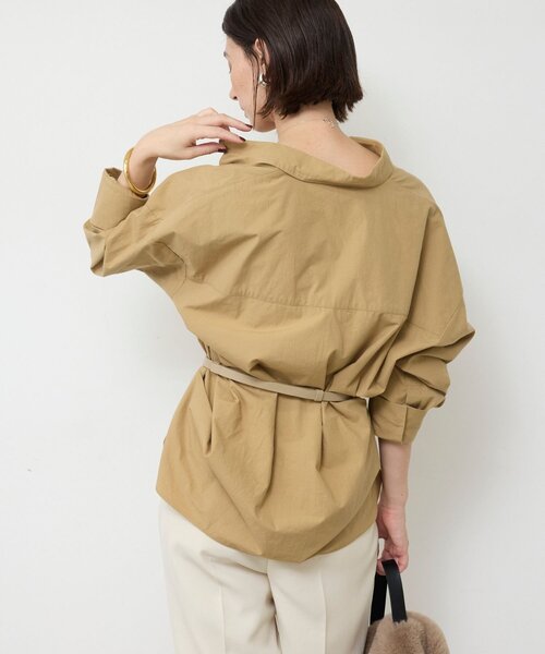 GALLARDAGALANTE(ガリャルダガランテ)の「スキッパーシャツ(シャツ/ブラウス・レディース・オフホワイト/ベージュ/ライム/ピンク/チャコールグレー・FREE)」の9枚目の写真