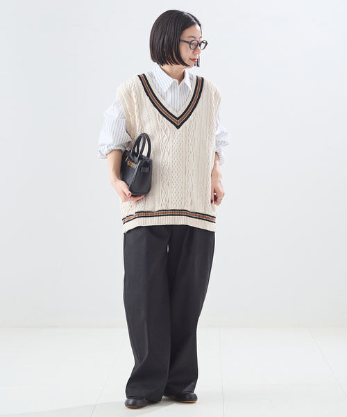 journal standard L'essage(ジャーナルスタンダードレサージュ)の「《追加6》ILL ONE EIGHTY/イル ワンエイティ 別注 TILDEN VEST ベスト(ベスト・レディース・ブラック/グリーン/ブラウン・MEDIUM)」の10枚目の写真